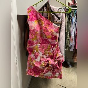 COPY - Showpo floral one shoulder dress
